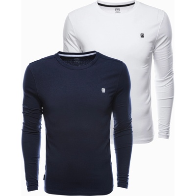 Ombre Clothing Мъжки комплект с дълъг ръкав и еластан - MIX 2-pack V1 Z40 Ombre Clothing Ombre Clothing | Byal | МЪЖЕ | XXL
