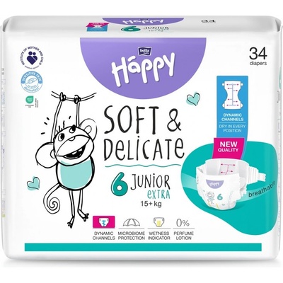 Bella Happy Soft&Delicate 6 Junior Extra 34ks