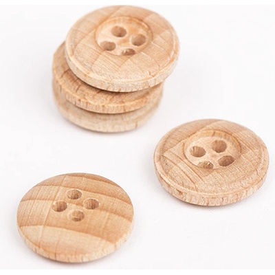 Dřevěný knoflík Drops kulatý Ø 15 mm buk