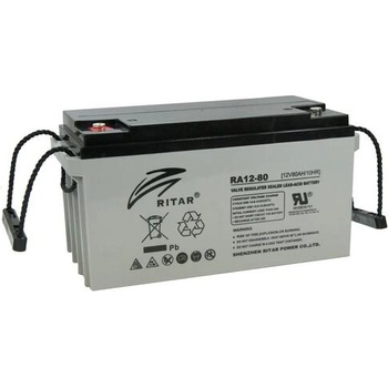 Ritar power Оловна Батерия (RA12-80) AGM 12V / 80 Ah - 350 / 167 / 182mm терминал F11(M6) RITAR (RITAR-RA12-80)