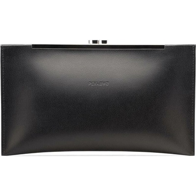 Černé kožené psaníčko EXPERIMENT Minimalistický clutch Playbag