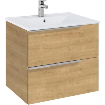 Roca Шкаф 600 mm, Elegant plus light oak с 2 чекмеджета и умивалник (A852018464)