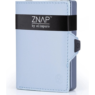 Slimpuro ZNAP, тънък портфейл, 12 карти, преградка за монети, 8, 9 х 1, 8 х 6, 3 см. (Ш х В х Д), RFID защита (ZNAPPBlueLBlue8) (ZNAPPBlueLBlue8)