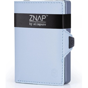 Slimpuro ZNAP, тънък портфейл, 12 карти, преградка за монети, 8, 9 х 1, 8 х 6, 3 см. (Ш х В х Д), RFID защита (ZNAPPBlueLBlue8) (ZNAPPBlueLBlue8)