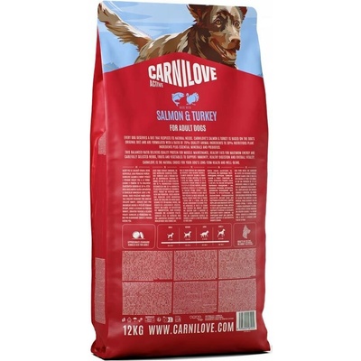 CARNILOVE Active Dog Losos a krůta pro dospělé 12 kg