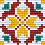 Bright Toys Мозайка с пиксели - Българска народна шевица, 24x24 пиксела - Мотив 38 (BE24038)