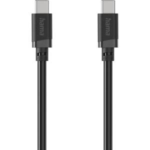Hama Кабел USB-C мъжко- USB-C мъжко, 60 W, 1 m, черен (201806) - privantex