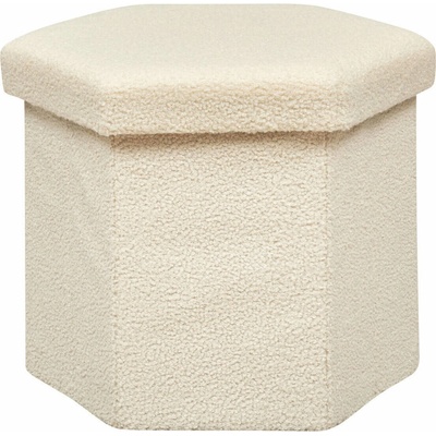 Atmosphera Taburet HEXA s úložným prostorem, 46 × 40 × 38 cm, krémový