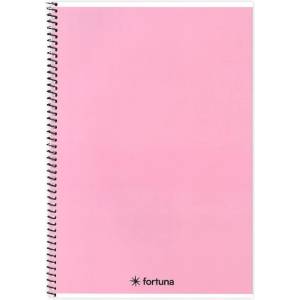 Fortuna Спирална тетрадка с подложка FORTUNA Monocolor A/5 70 листа пастелно розово 01.02124 (01.02124)