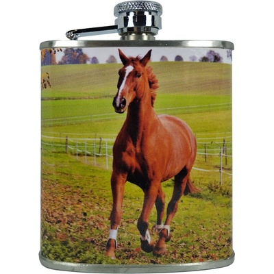 Ploskačka nerezová Hnedý kôň 180 ml
