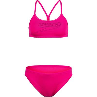 Speedo Дамски комплект бикини Speedo Women's Endurance+ Logo Thin Strap Two Piece Bikini - Margarita Pink - размер 46 (EU) (150-6088-0218)