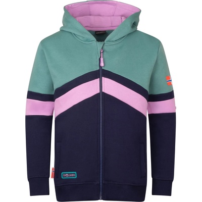 TROLLKIDS Детско яке за тренировка Trollkids Girl's Flekkefjord Jacket Training jacket - Deep Violet / Dusty Teal / Light Violet - размер 98 (EU) (704-5510-0111)