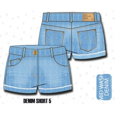 Minoti KG Dshort 5 kraťasy dívčí džínové s elastenem modrá