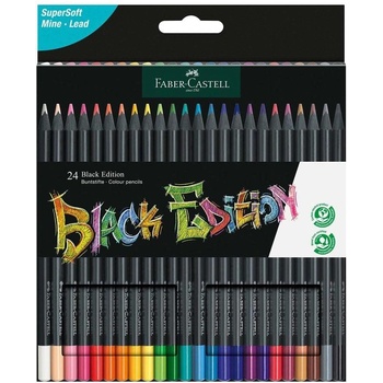 Faber-Castell Цветни моливи Black Edition, 24 цвята (1015120567)