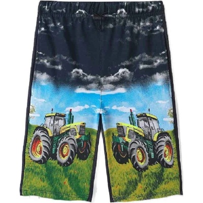 dětské 3/4 kraťasy s traktorem černá