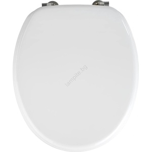 WENKO 154008100-WC тоалетно седало VALENCIA 43x36 см бяло/сребристо (WE0623)