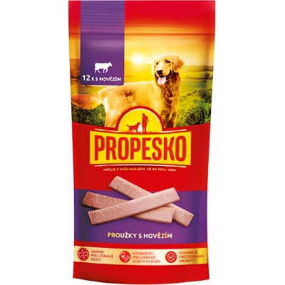 Propesko Proužky s hovězím pro psy 120 g
