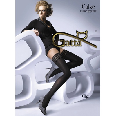 Gatta Dámske samodržiace pančuchy Gigi nr 01 60 DEN nero/černá