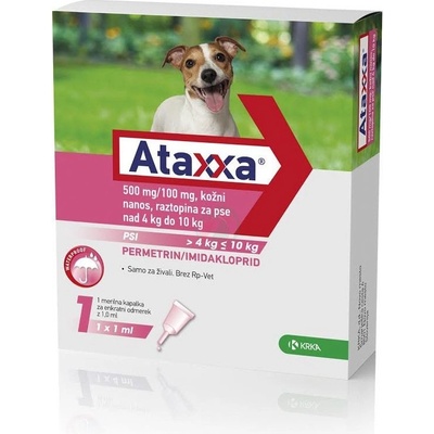 Ataxxa Spot-on pro psy 4-10 kg M 500 / 100 mg 1 x 1 ml