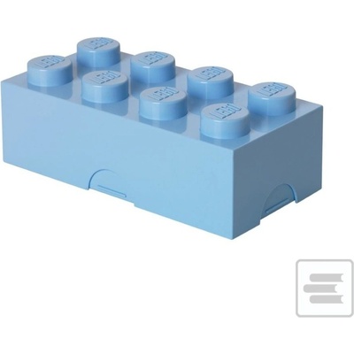 LEGO® box na desiatu 100x200x75mm svetlo modrý