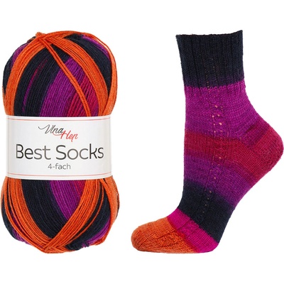 Vlna-hep Příze Best socks 4-fach - ponožková - vlna Best socks: 7721