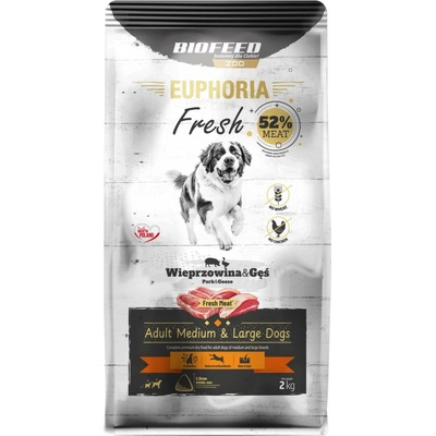 Biofeed Euphoria Fresh Adult Medium & Large Pork with goose 2 kg
