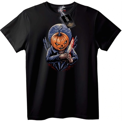 NOONEBRAND Тениска Halloween Убиец на Тиква - 5XL, Black