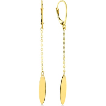 Lillian Vassago jemné zlaté visiace náušnice LLV22-GER148Y