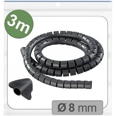 Quadrios 25CA735 káblový oplet 8 mm (max) čierna 3 m