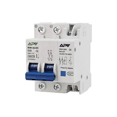 FVE odpínač integrovaný s vypínací spouští Adelid APV 2P 32A 500V DC