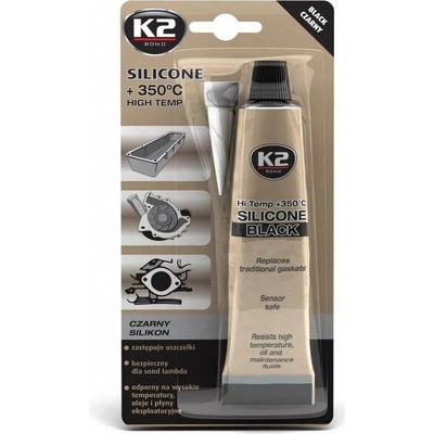K2 SILICONE BLACK - silikon pro utěsnění části motoru při montáži, 85g