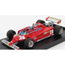 Brumm Ferrari F1 126ck Turbo N 28 Monaco Gp 1981 D.pironi With Driver Figure Red 1:43