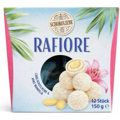 Schokoliebe Rafiore kokosové kuličky s celou mandlí 12 ks 150 g