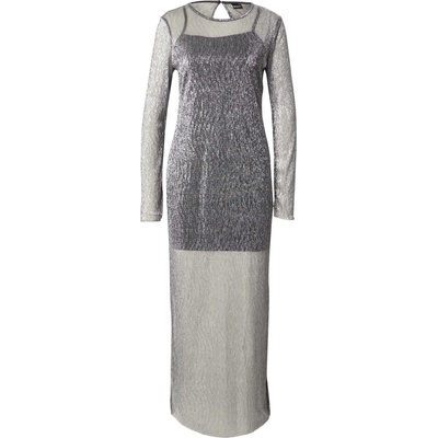 Gina Tricot Вечерна рокля сребърно, размер M