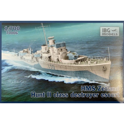 IBG Models HMS Zetland Hunt II w/ PE,waterline 1:700