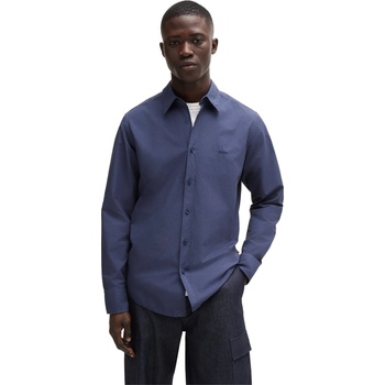 Image 1 of HUGO BOSS Men's Relegant 6 M Plain Long-Sleeve Shirt - Navy 418