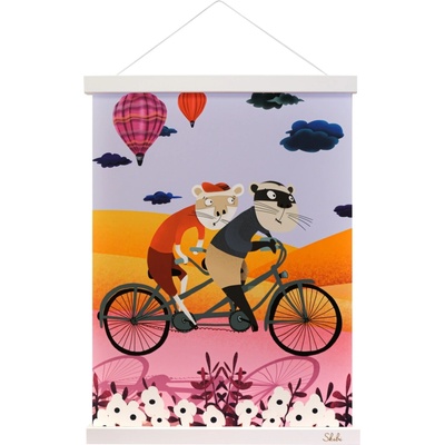 Art print plagát Skibi A3 - Ventilček a Dušička - biela lišta uni