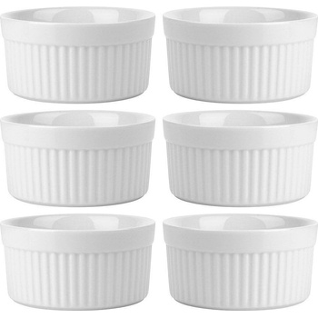 Orion Комплект керамични купички за печене, 260мл, 6 броя, бели (1202)