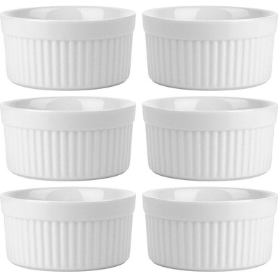 Orion Комплект керамични купички за печене, 260мл, 6 броя, бели (1202)