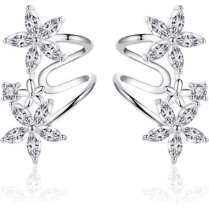 Silenti Jewelry Сребърни обеци "Флора
