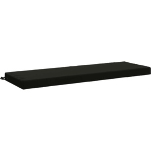 vidaXL Възглавница за пейка SOEST 100% полиестер Черно 140 x 50 x 8 см (950270)