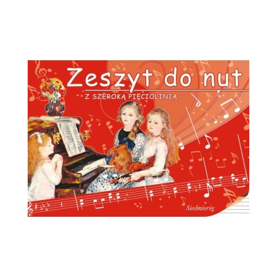 Zeszyt do nut z szeroką pięciolinią