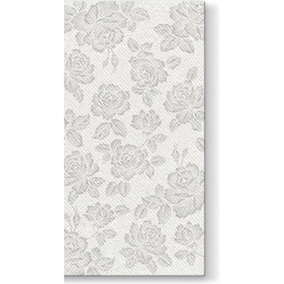 PAW AIRLAID Ubrousky na příbory Subtle Roses Silver 25ks 40x40cm