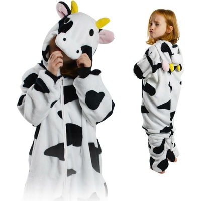 ZOLTA Dětský teplý jednodílný pyžamo s motivem kráva kigurumi tepláková souprava dětský overal pcN kráva – Zboží Dáma
