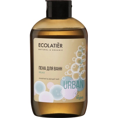 Natura Siberica Ecolatiér Urban pena do kúpeľa Relax Amarant a biely čaj 600 ml