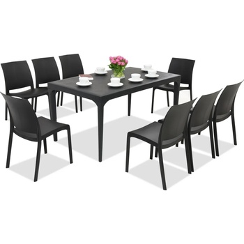 BICA Елегантен комплект за хранене Oslo/Volga 8 антрацит Bica (BC435ANT-8x300ANT)