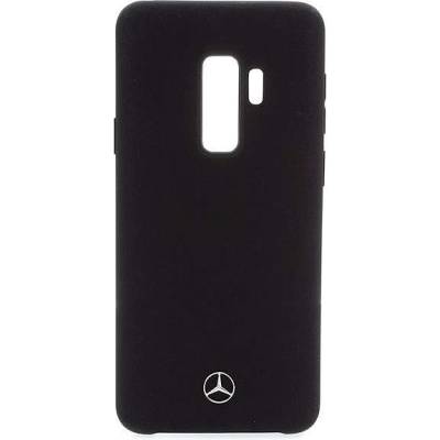 Mercedes-Benz Liquid Silicone Case - оригинален твърд силиконов кейс за Samsung Galaxy S9 Plus (черен)