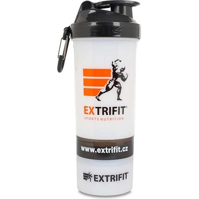 Extrifit Šejkr Triple 600 ml transparent Barva: transparentní