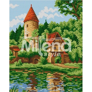 Image 1 of Milena Style Горски замък - гоблен с щампа без конци