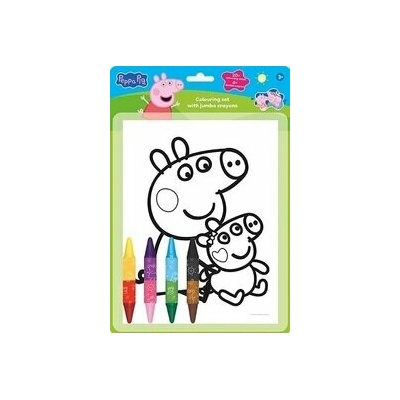 Omaľovánkový set s obojstrannými voskovkami Prasiatko Peppa